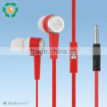 Smartphone in ear earphones super bass earphone in bulk flat cable earbuds