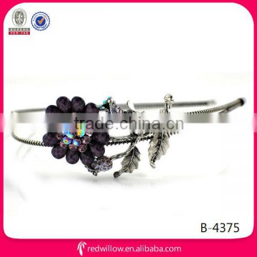 Manufacturer wholesale crystal flower double metal headband