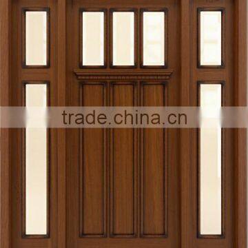 Exterior solid door with sidelites