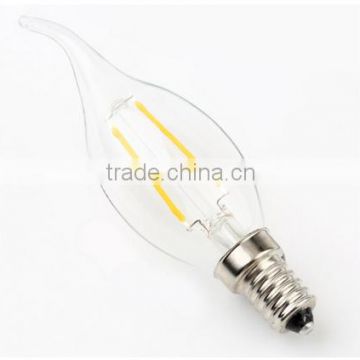 250lm led fialment bulb with tail candle lamp