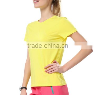 Wholesale Cotton Material Women Activewear Casual T-shirts Gym Shirts Short Sleeves