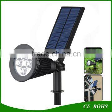 Auto Solar 4 LED Spotlight Lawn Lamp outdoor garden pin spot light