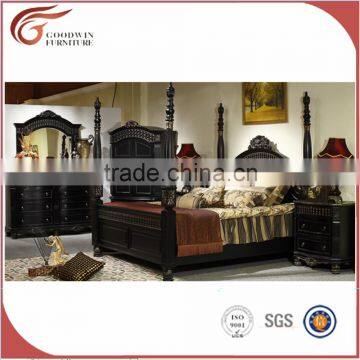 American and Middle East antique malaysia bedroom furniture with black color