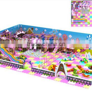 Kaiqi 2016 Newest Pink Cute children Indoor soft Playground amusement park equipment