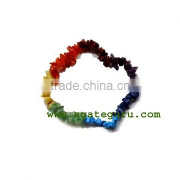 Seven Chakra Chips Banded Bracelett : India Chakra Bracelet wholesaler