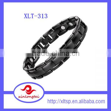 Fashional japanese magnetic bracelet pure titanium magnetic bracelet with black plated