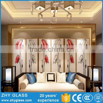 Decorative Laminated Digital Screen Printing Glass Table