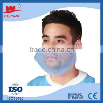 Chile market 18" 10g PP factory made beard cover, food beard cover , cheap disposable beard mask for sale with CE FDA