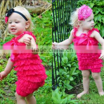 Baby Romper Girl Lace Posh Petti Ruffle Rompers