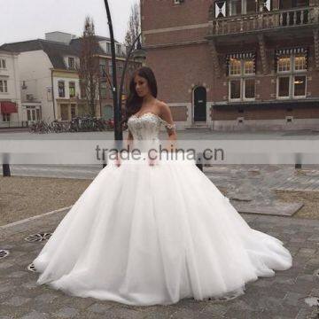 (MY2850) MARRY YOU 2015 Spaghetti Strap Sweetheart Long Train Ball Gown Cinderella Wedding Dress Alibaba