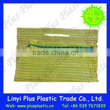 Knitting mesh drawstring bag packing cucumber,mesh bag for vegetables