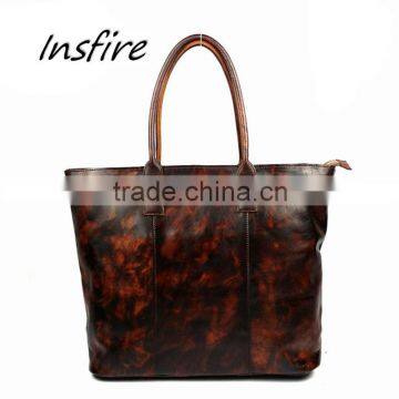 Unique Pattern Custom Logo fashion women handbag 2016 new product high quality leather bag