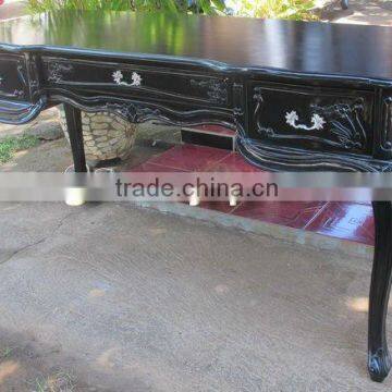 Dresser Desk - Black Color Writing Desk - Office Furniture Jepara Indonesia