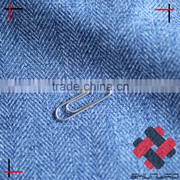 polyester herringbone melange fabric