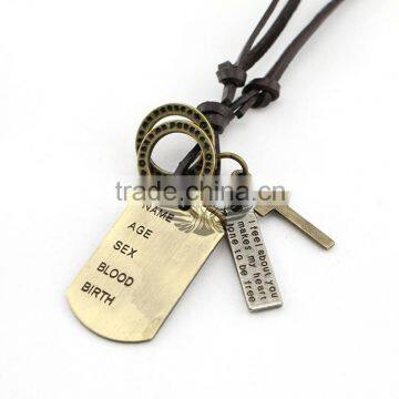 Manufactory produce custom metal blank chains dogtag