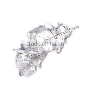 Wholesale Antique Silver 2 pieces leaf pendant Fashion Jewelry accessories