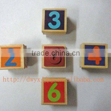 Wooden number stamp