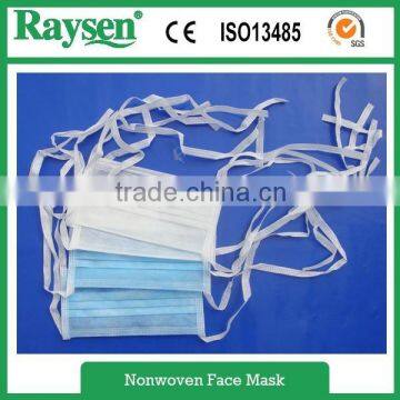 non woven medical disposable face mask with tie on