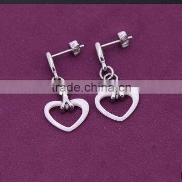 Ladies style with bio element silver stud earrings