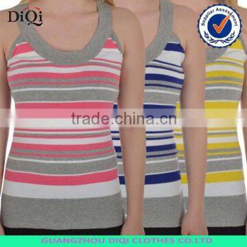 Womens Ladies Striped Sleeveless Round Neck Sweater Vest photo-3