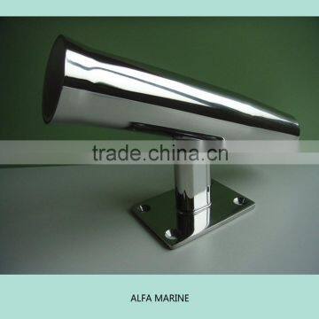 Perfect Stainless Tournament Style Transom Wall Mounted Single Rod Holder photo-3