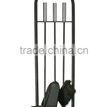 Cheap Fireplace Companion Set with Stainless Steel Handles - 3-Piece - Black