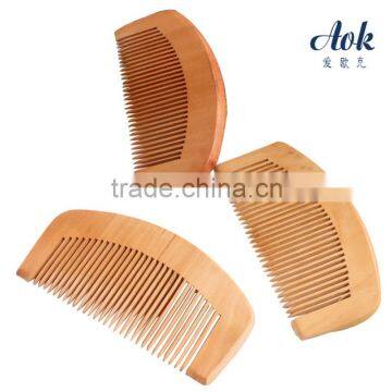 Health care & peach wood wodden circular comb