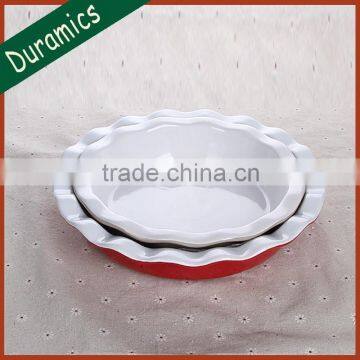 Colorful glazed ceramic baking dish,plates