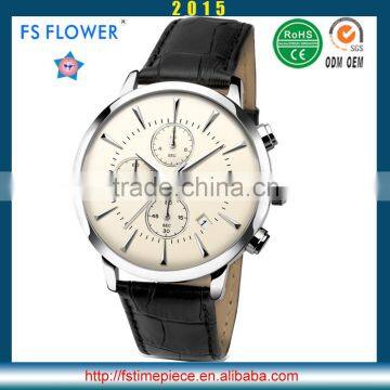 FS FLOWER - Stopwatch Timing Seconds, Minutes, Hours Quartz Movement Watches For Men