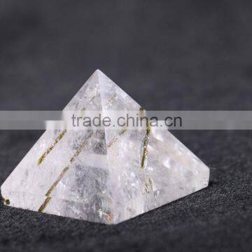 hot sale 100% natural transparent pure pyramid quartz crystal clear pyramid