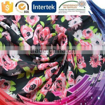 China direct manufacturer polyester 75D sunflower print fabric for dress