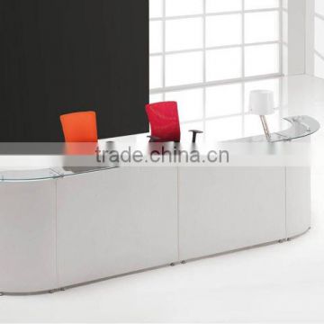 Beauty curved steel screen salon reception desk