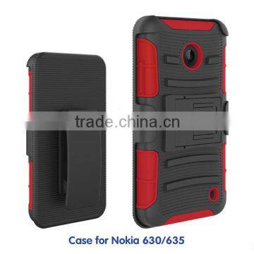 Three pieces design hybrid silicon Useful mobile cover for Nokia lumia 630 case /for Nokia 635 shockproof case