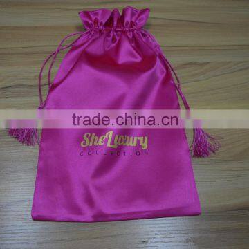 Printed Custom Drawstring Satin Hair Bag