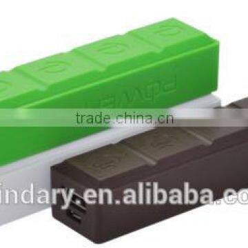 Hot selling portable battery charger,power bank, 2200mAh power bank withchocolate appearance