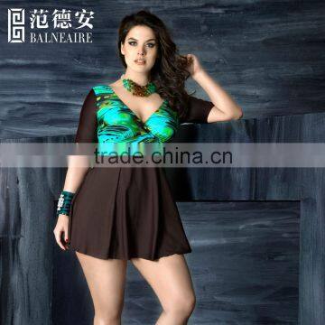 Balneaire Plus Size Women One Piece Swimwear,XXXXL photo-2