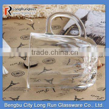 LongRun 250ml glass drinking cup with handle