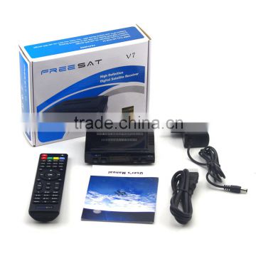 Original Factory Freesat V7 hd 1080p Hd Digital Dvb-s2 Satellite Receiver Support CCcam Powervu Youtube