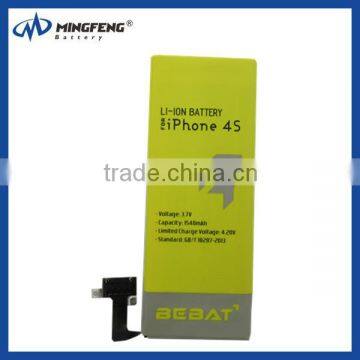 gb/t 18287-2013 Bebat OEM 0 cyclecount 1430mAh battery for iPhone 4s China manufacturer