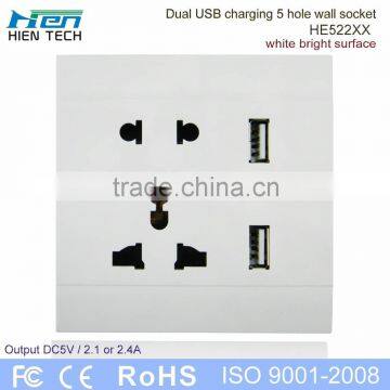 Public Commercial Using Wall Socket USB Light Socket With 2 USB Ports photo-6