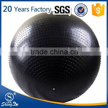 2016 plastic pvc ball, yoga massage balls, gym ball with foot pump in blue