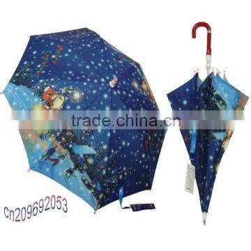 Christmas Umbrella,blue Baby Umbrella,auto Children Umbrella