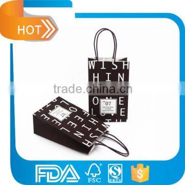 Custom Design Logo Printed Kraft Paper Shopping Bag for Small Product With Handle photo-6