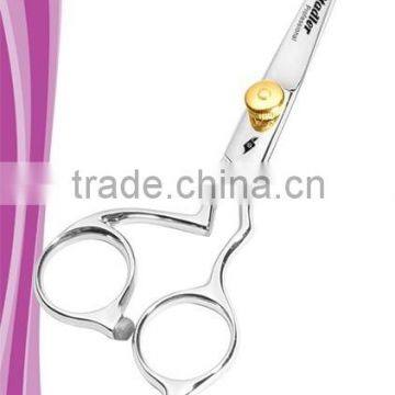 Bunte breccie hair styling shear 5.5 inch fix finger rest adjustable gold tension dial mirror finish