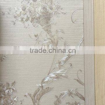 Italian design heavy textured embossed vinyl wallpaper/luxury wallpaper for living room