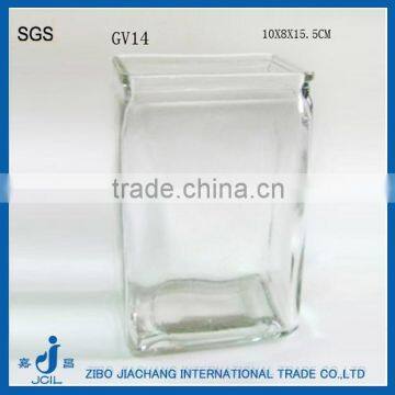 clear square wedding glass vase