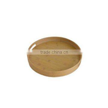 DT027/Round Bamboo Serving Tray/Bamboo Tray For Tableware Kitchenware photo-2