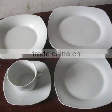 20 pcs white porcelain dinnerware