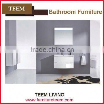 2016 new design modern high end quality soild wood concise manufacturer bathroom cabinet with shelf