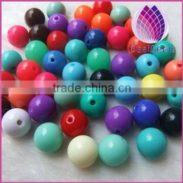 Diy acrylic scattered beads wholesale, solid colored smooth round bead